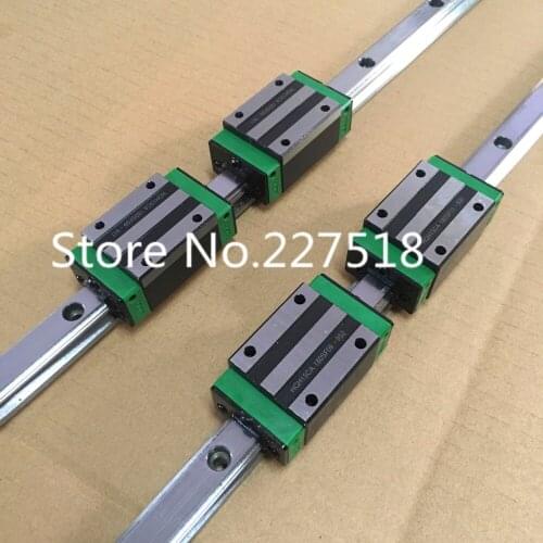 30mm Type 2pcs HGR30 Linear Guide Rail L1200mm rail + 4pcs carriage Block HGH30CA blocks for cnc router