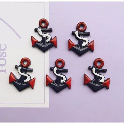 ZALEBABA 20pcs 30*22mm anchor charms Jewelry necklace pendant keychain charms for DIY decoration