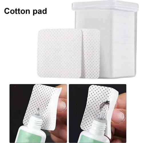 200Pcs Glue Remover Pads Lint-Free Anti-tear Makeup Tools Eyelash Extension Glue Cleaning Wipes for Girl
