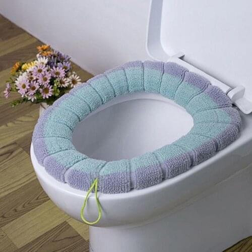 70% Dropshipping!!Warm Soft Thickened O Shape Washable Home Toilet Seat Cover Cushion with Handle