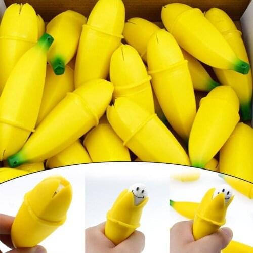 Banana Funny Prank Squeeze Toy Slow Rising Bananas With Happy Face Kids Stress Reliever Decompression Toys Antistress Gag Gift