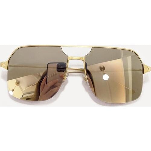 Brand Fashion Alloy Sunglasses Women Men Metal Frame Fashion Brand Mirror Sun Glasses UV400 With Original Box