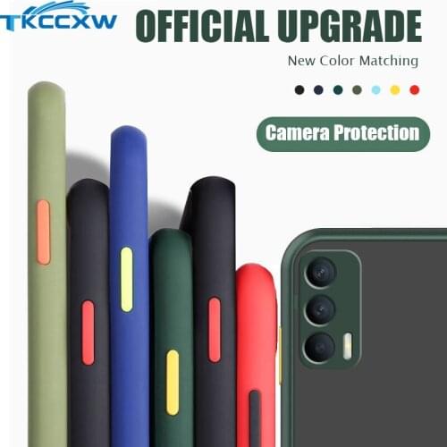 For Realme 7i 6 6S 5 5S 5i 6i XT Q3i C21Y X7 X2 7 8 Pro C11 GT Neo Phone Case Camera Protection Hybrid Matte Translucent Cover