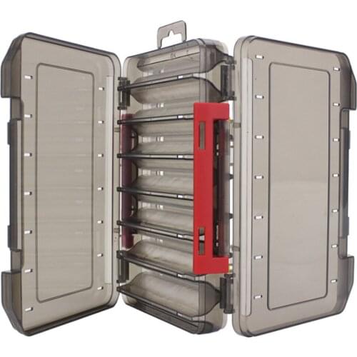 Double Sided Fishing Lures Baits Storage Box Plastic Store Case 14 Compartments Large Capacity Meet Your Needs