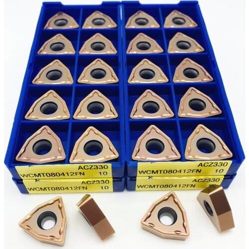 Lathe tool WCMT080412FN ACZ330 high quality cemented carbide parts tool WCMT 080412 CNC U drill parts milling cutter