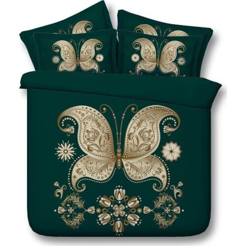 Butterfly print Bedding set Queen size duvet cover sets bed sheet spread bedspread linen California King Queen size full twin