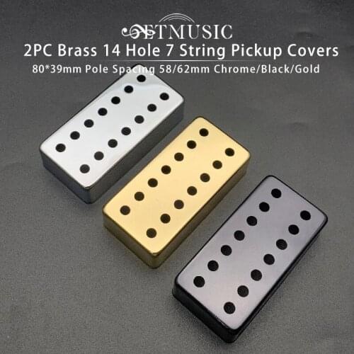 Brass 7 String Electric Guitar Pickup Humbucker Cover with 3 color