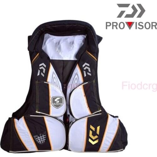 2020 Daiwa NEW Fly Fishing Vest Adjustable Mutil-Pocket Packs & Detachable Floatation Cushion Fishing Vest Fishing Life Jacket