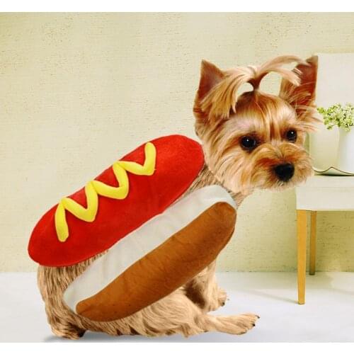 Pet Clothes Burger Shape Attractive Cotton Dog Apparel For Home Simulation Party Dressing Suit General For Medium-sized Dogs