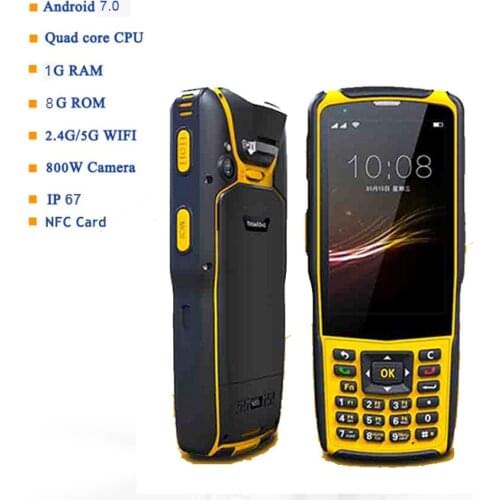 S5 Model IP67 Industrial Android 7.0 Handheld PDA Qr Code Scanner 1D 2D Barcode Reader for Logistics Warehouse