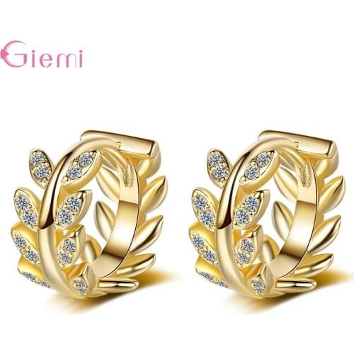 New Arrival 925 Sterling Silver Crystal Wedding Hoop Earrings For Women Girls 2021 Trend Fashion Jewelry Wholesale