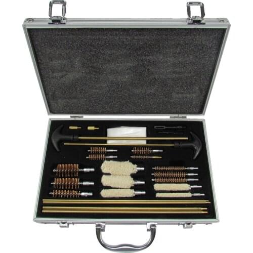 Tourbon Universal Gun Cleaning Kit Brass Rifle Pistol Handgun Shotgun Firearm All-In-One-Plus Maintenance Aluminum Carry Case
