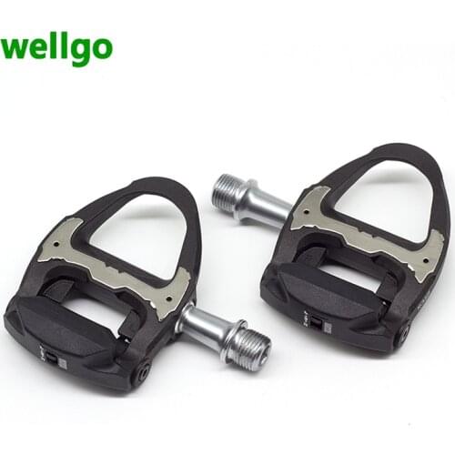 Wellgo R358 Carbon Road Bike Pedals Self-locking Pedal with 4 Bearing SPD Compatible Ultra-Light 240g Clipless Bicycle Pedals