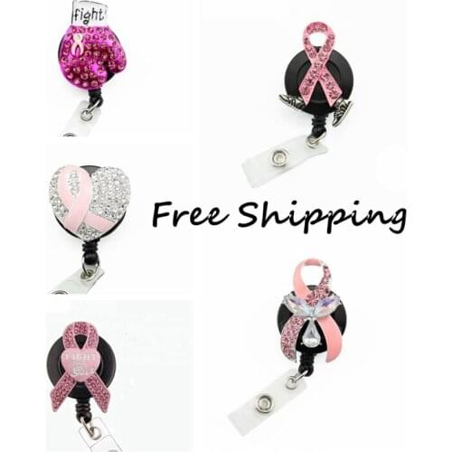 10 pieces/lot free shipping Ribbon Nurse ID Badge Holder Reel