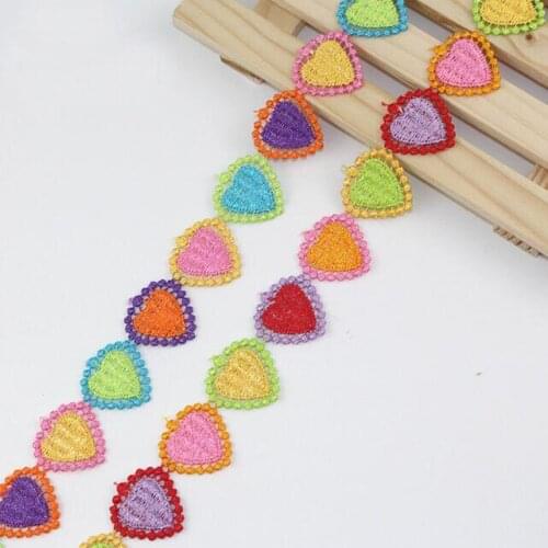 15yards Colorful Embroidered Lace Trim Ribbon Sewing Crafts Baby Scrapbooking Dolls DIY Chemical Lace Water Soluble Lace Fabric