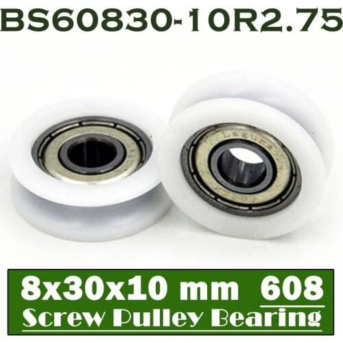 608 ZZ Ball Bearing Covered With POM Plastic 8*30*10 mm ( 2 PCS ) Plastic Pulley Bearings 608 Z 2Z