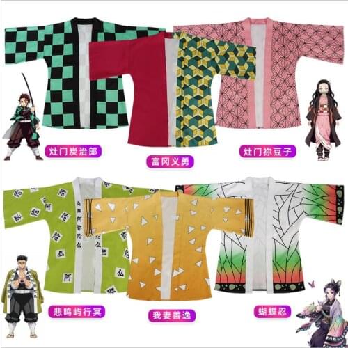 Anime Demon Slayer Kimono Women/Men Summer Casual Streetwear Kids Kimetsu no Yaiba S-5XL Japanese Haori Yukata Cosplay Costume