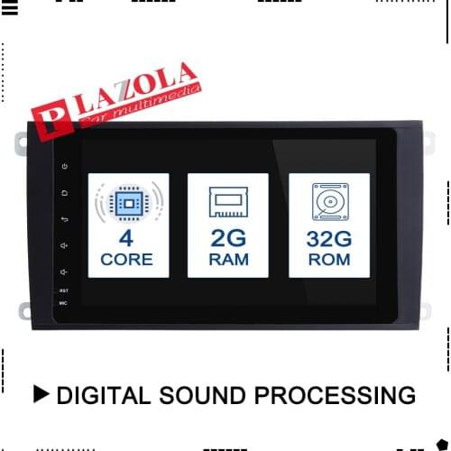 8" DSP IPS 2 Din Android 9.0 Car Stereo DVD Multimedia Player GPS for Porsche Cayenne 2003~2010 Quad Core 2G RAM DAB Carplay