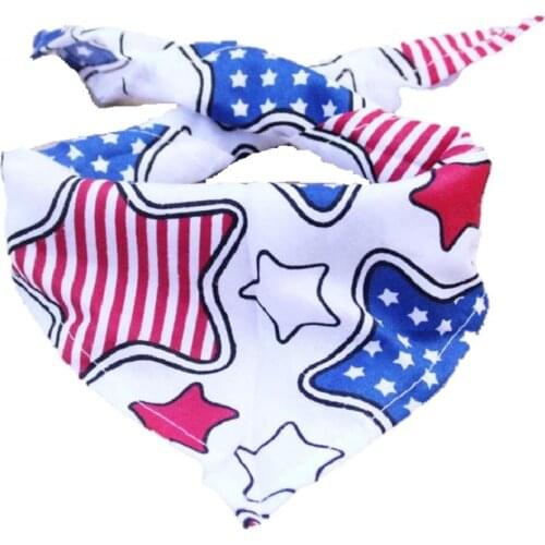 BIG sale 30pcs/lot Dog Puppy Pet cotton printing Triangular Bandage bandanas scarf Pet tie Y133