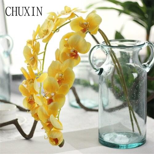 Big Phalaenopsis real touch feel Wedding Simulation flower European home decoration simulation plants Photography props 1pc