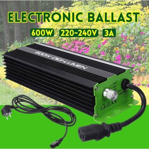 600W Digital Ballasts for Garden Planter Grow Lights HPS MH Bulbs Electronic Dimmable EU PLUG 3A 220-240V