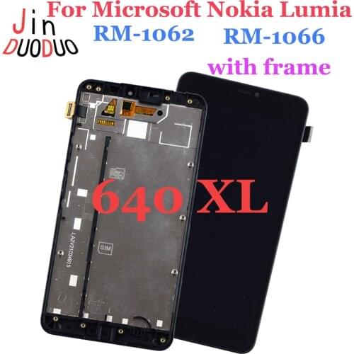 5.7'' Screen For Microsoft Nokia Lumia 640XL 640 XL LCD Display Touch Screen Digitizer Assembly With Frame For RM-1062 RM-1066