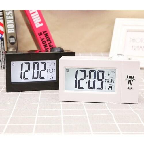 Electronics Projection Clock Lcd Electronics Clock Student Bedside Bell Control Be In A Poor Light Alarm Clock Snooze 3605