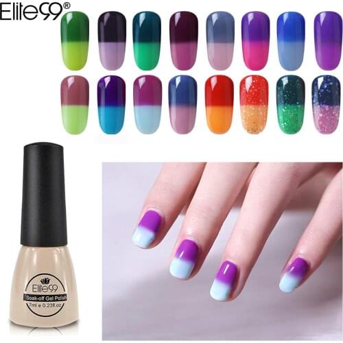 Elite99 7ML Thermo Color Change UV Gel Nail Polish Professional Lucky Varnishes Semi Permanent Lacquer Nail Art Hybrid GelLak