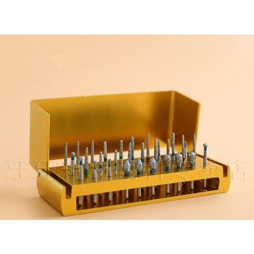 Good Quality 30Pcs/pack New Dental Diamond Burs Set For Porcelain Shouldered Abutment Polishing Lab Equipment Free Shipping