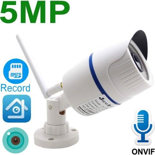 JIENUO 5MP Wireless IP Camera Cctv Outdoor Waterproof Security Surveillance Infrared Night Wifi Audio HD Home Cam ICSee XMEye