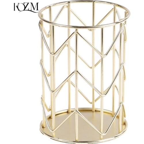 Pen Pencil Pot Holder Rose Gold Container Organizer Home Desk Stationery Decor