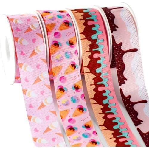 Ice Cream Printed Grosgrain Ribbons Diy Hairbows Handmade 10yards Different size