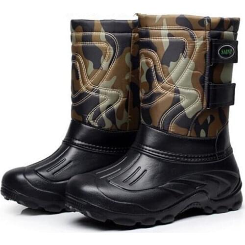 Hot Winter Men High Tube Snow Boots Outdoor Windproof Waterproof Cold Proof Ultralight Male Fishing Hunting Ski Non-slip Shoes