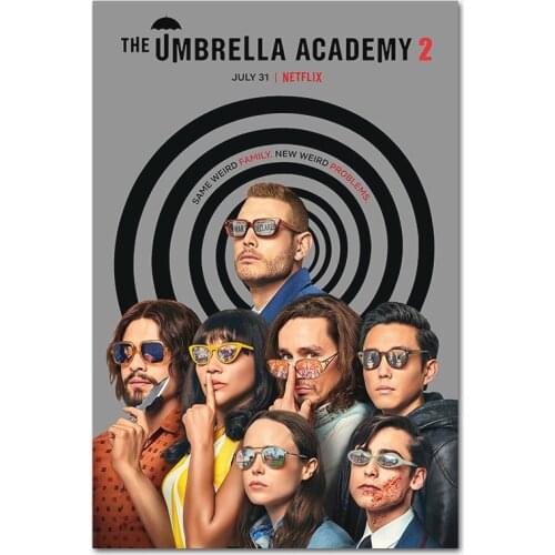 2020 New TV Umbrella Academy Wall Art Poster Home Room Decoration Silk Fabric Print Posters Season 2 Movie Picture