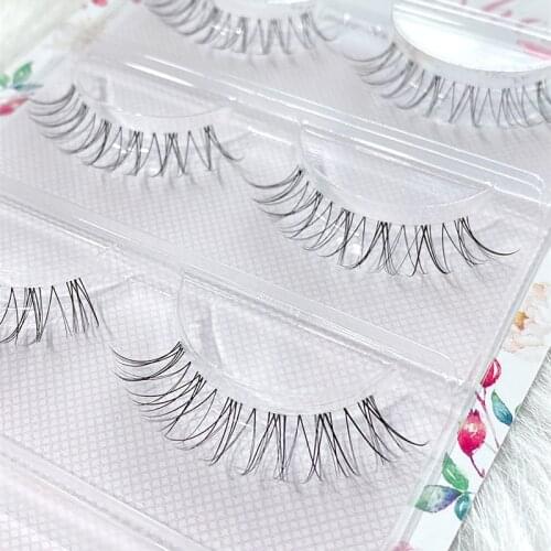 NEW Mink Eyelashes Clear Band Eye Lashes Crisscross Transparent Band False Eyelashes Handmade Dramatic Lashes Upper Lash