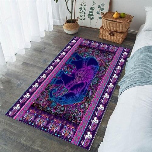 New cute elephant carpet Hippie living room floor mat Paisley psychedelic center carpet