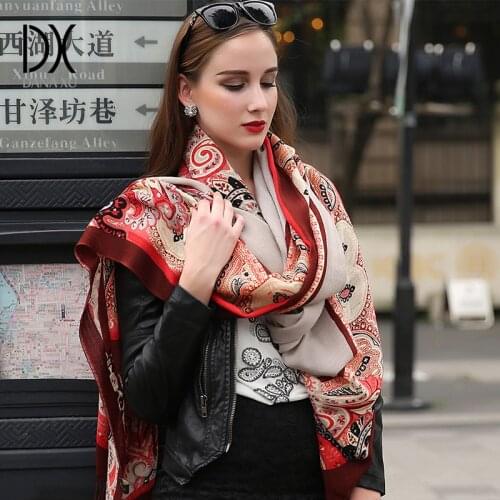 Luxury Brand Plaid Cashmere Winter Woman Poncho Scarf Female Oversized Blanket Wrap Wool Cape Women Pashmina Shawls and Scarves