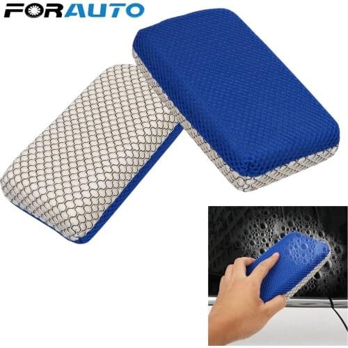 FORAUTO Microfiber Mesh Car Detailing Care Car Wash Sponge Wash Clean Brush Motorcycle Bike Washer Auto Washing Cleaning Sponge
