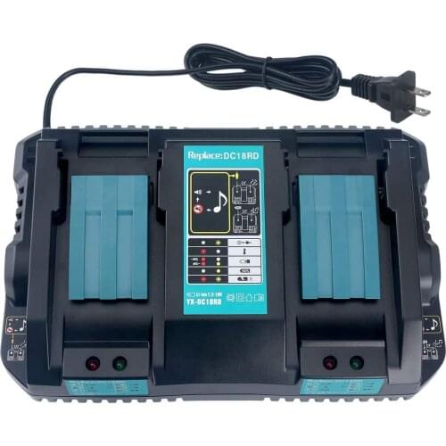 Replacement Battery Charger for Makita DC18RD BL1830 BL1840 BL1860 BL1815 BL1430 BL1450 BL1440 BL1850 Makita 14.4V 18V