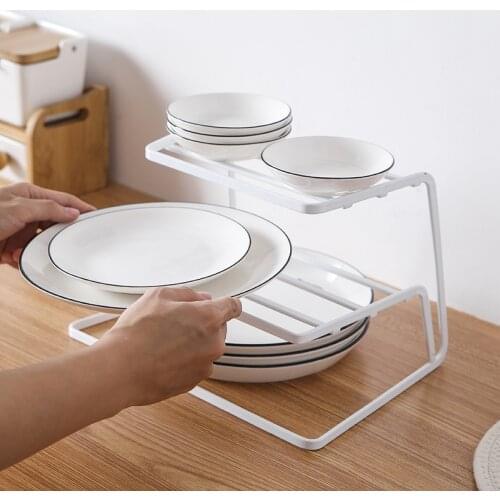 Dish Drain Rack 3 Layer Tableware Storage Rack Closet Bowl Holder Plate Storage Rack Shelf Kitchen Cabinet Pot And Pan Organizer