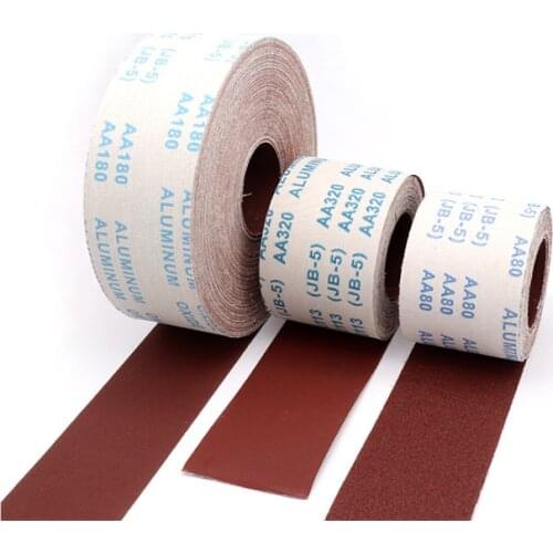 High Quality Hand-teared Abrasive Cloth Roll Sand Belt JB-5 Sof Woodworking Furniture Metal Polishing Sanding