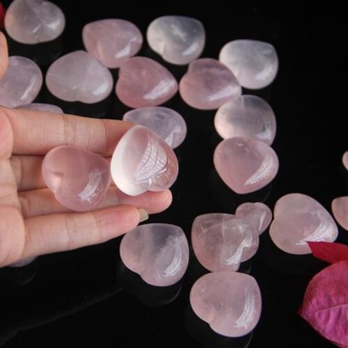 1pcs Crystal Heart Chakra Natural Pink Rose Quartzs Healing Reiki Natural Stone Beads For Jewelry Making Diy Gift Stone #W3