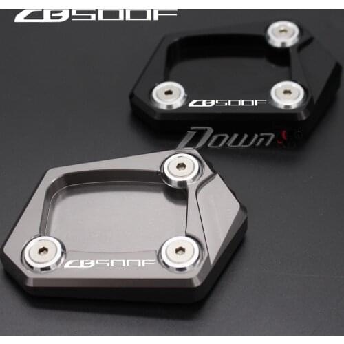 CNC Billet Aluminum Kickstand Foot Plate Side Stand Extension Pad Enlarge Extension For Honda CB500 F CB500F 2013-2015