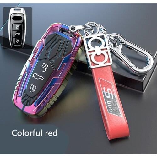 Car Key Shell Key Case Cover Galvanized Alloy for audi A6L A7 A8 Q8 2018 2019