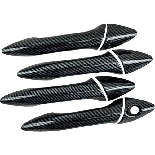 1 Set Car Carbon Fiber Style Outside Door Handle Covers Trims Fit For Hyundai Elantra Sedan 2016 2015 2014 2013 2012 2011