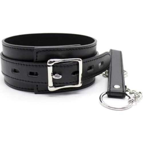 Adult Black Lock Product Flirting Shackle Neck Sleeve Black