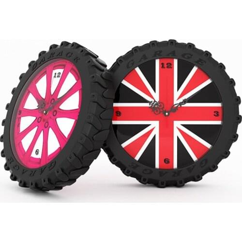 Decorative wall clock new creative trend personality clock atmosphere fashion clock tire plastic art clock