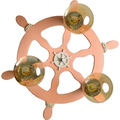 Antique House Wooden Kids Room Pink Rudder Chandelier