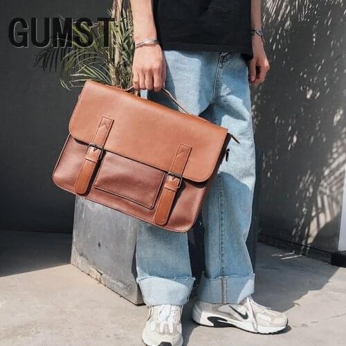 Мужские кожаные сумки GUMST China At AliExpress