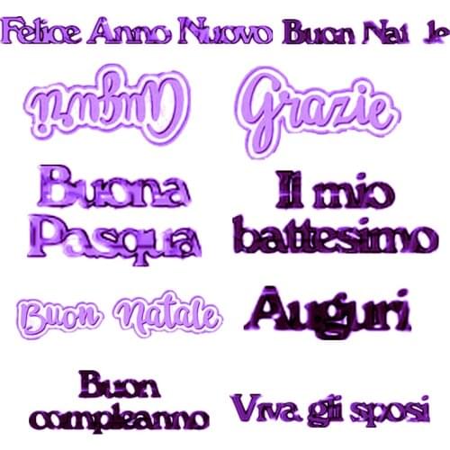 Italian Creative Letters Metal Cutting Dies Stencil DIY Scrapbooking Photo Album Embossing For Gift Card Making Handcraft 2019